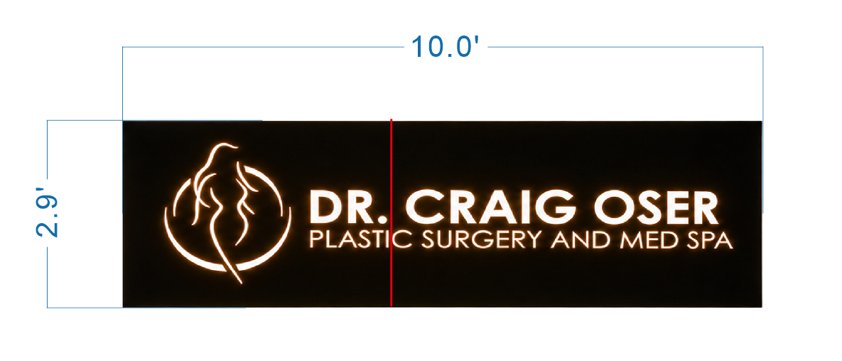 Custom Acrylic Face With Metal Sides Lightbox With Backlit Sign For Craig Oser