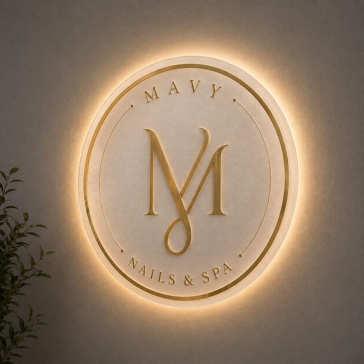 Custom Acrylic Backlit Sign For Mai Nguyen