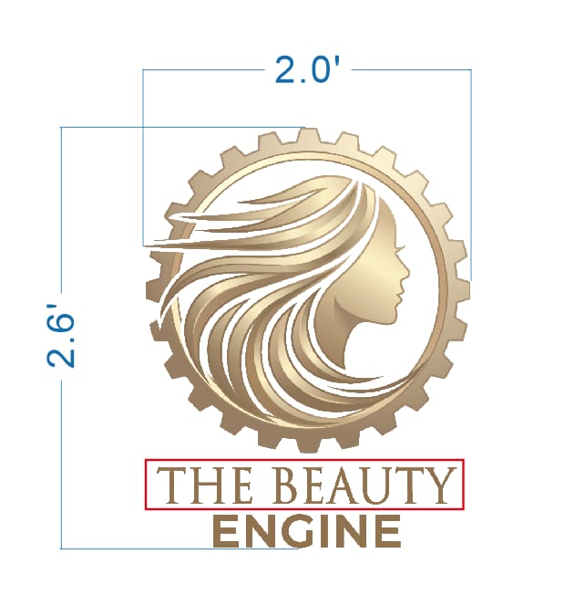 Custom 3D Gold Metal Backlit Sign For Vaida Indriliunas