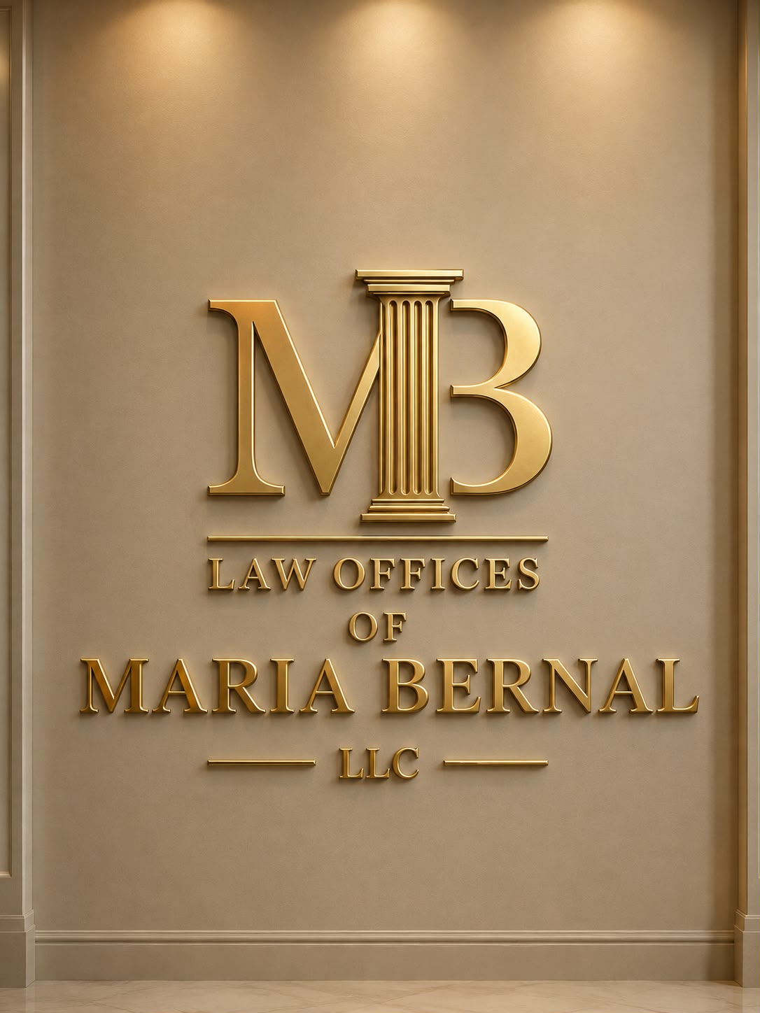 Custom 3D Gold Metal Without Backlit Sign For Angelo Beltran