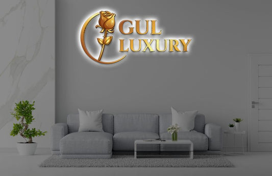 Custom Gold Metal Backlit Sign For Gracie