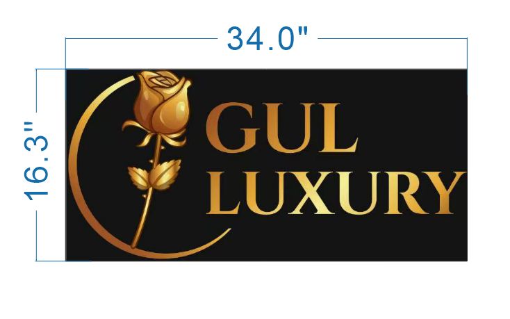 Custom Gold Metal Backlit Sign For Gracie