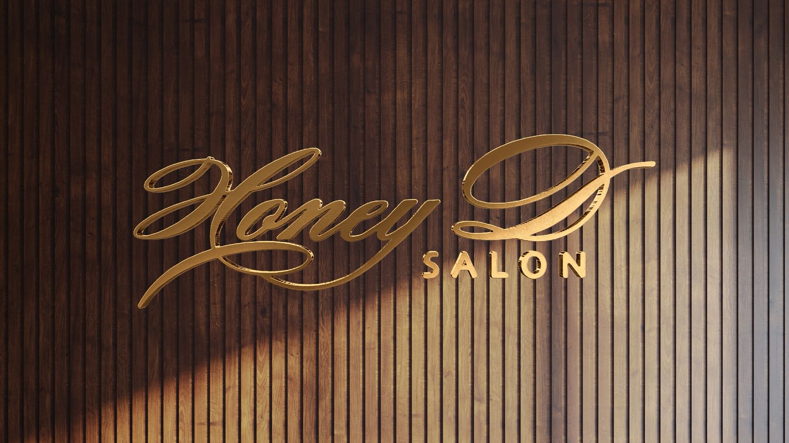 Custom Gold Metal Sign With Installation For Diana