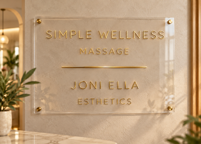 Custom 3D Gold Metal Without Backlit With Clear Backplate Sign For Joni Helmick