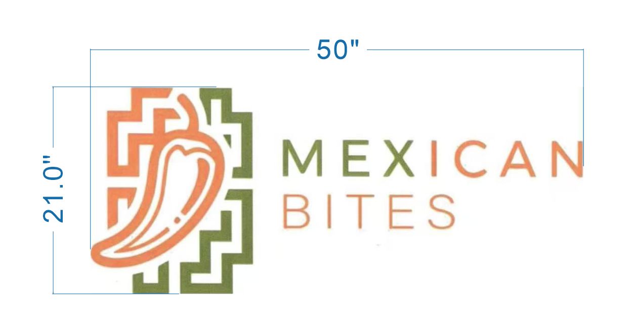 Custom Acrylic Backlit Sign For Mexican Bites Corp - Half Payment