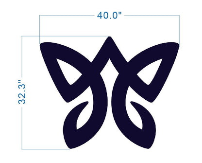 Kristin metal backlit sign in silver and navy, gallery view 2 for custom commercial branding