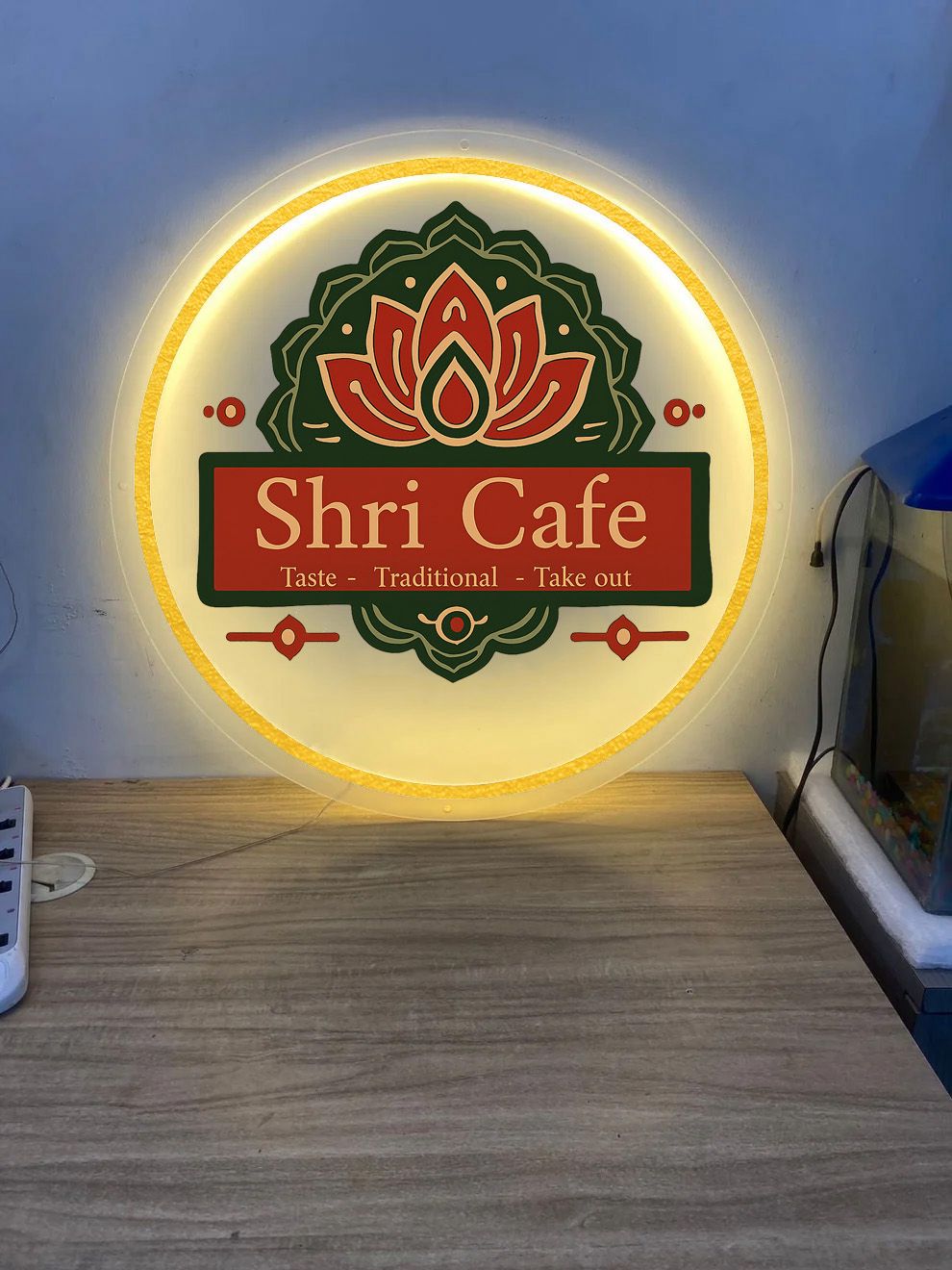 Custom Acrylic Backlit Sign For Shathish
