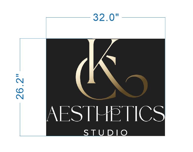 Custom Gold Metal Sign For Karen