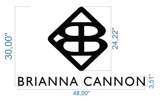 Custom Gold Metal Backlit Sign For Brianna