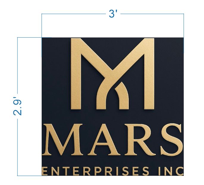 Custom Gold Metal Backlit Sign For Mukti