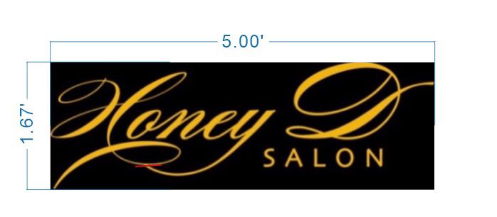 Custom Gold Metal Sign With Installation For Diana