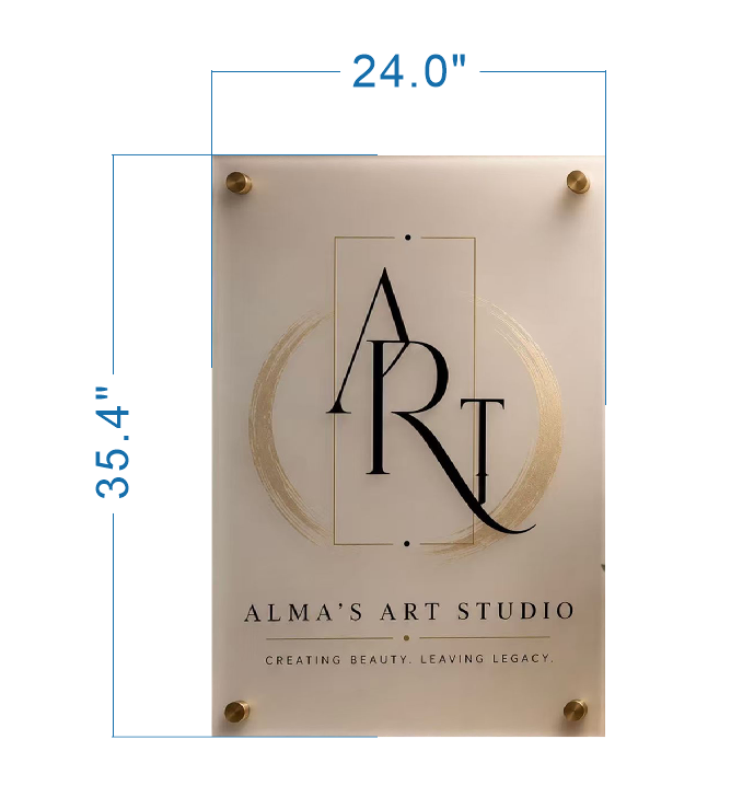 Custom Acrylic Sign For Alma