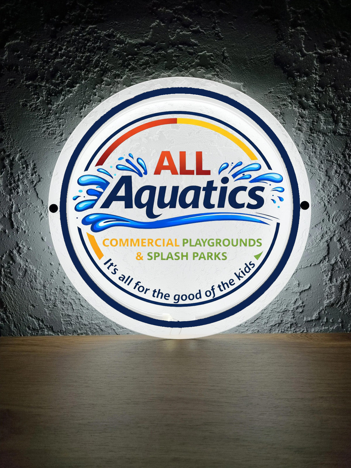 Two Custom Acrylic Backlit Sign For Auggie