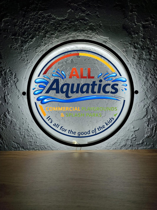 Two Custom Acrylic Backlit Sign For Auggie