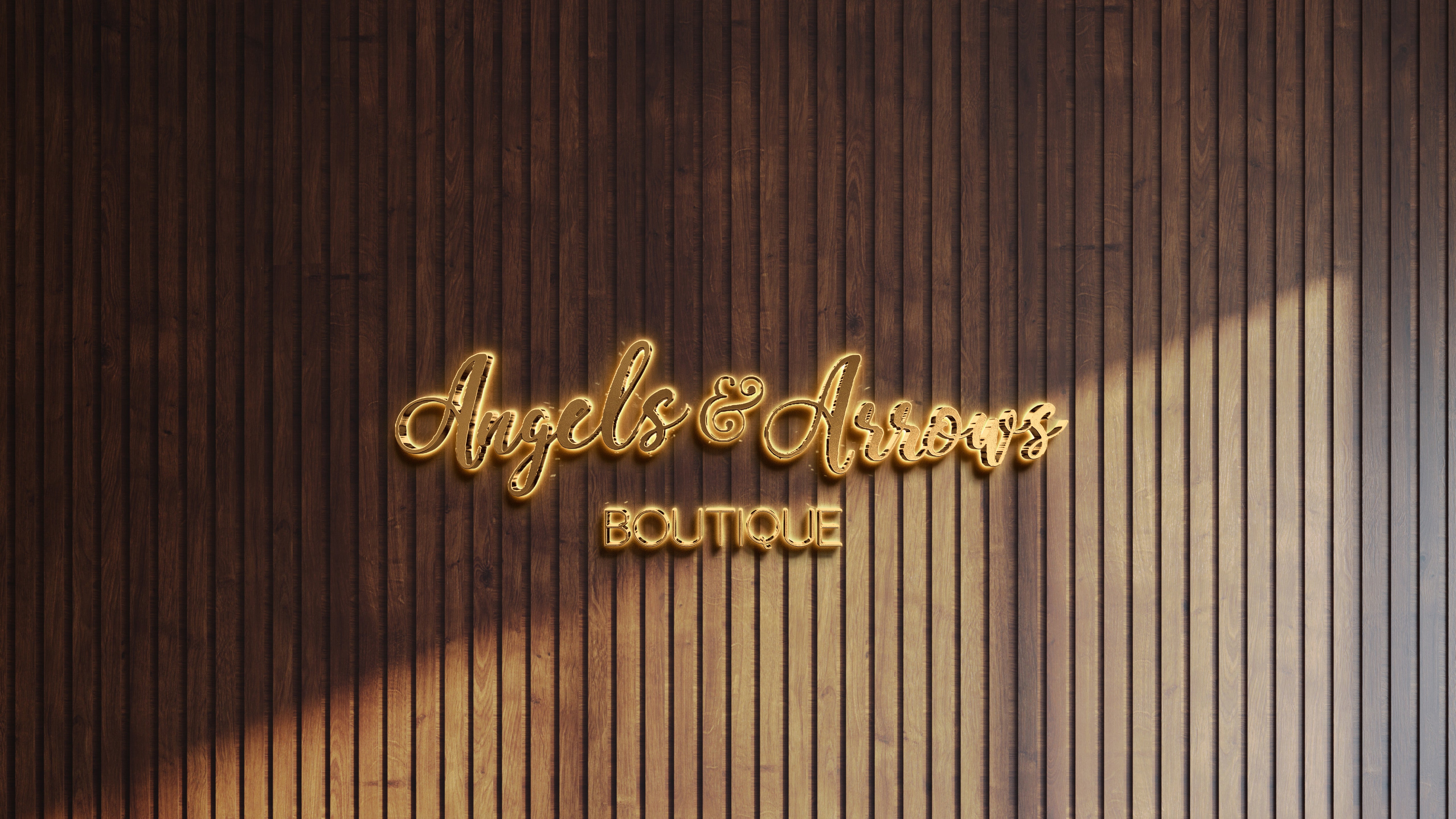 Custom Gold Metal Backlit Sign For Amy