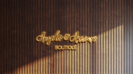 Custom Gold Metal Backlit Sign For Amy