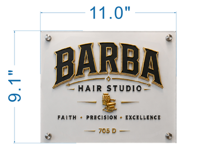 Custom UV Printed Acrylic Plate Sign For Alex Gutierrez