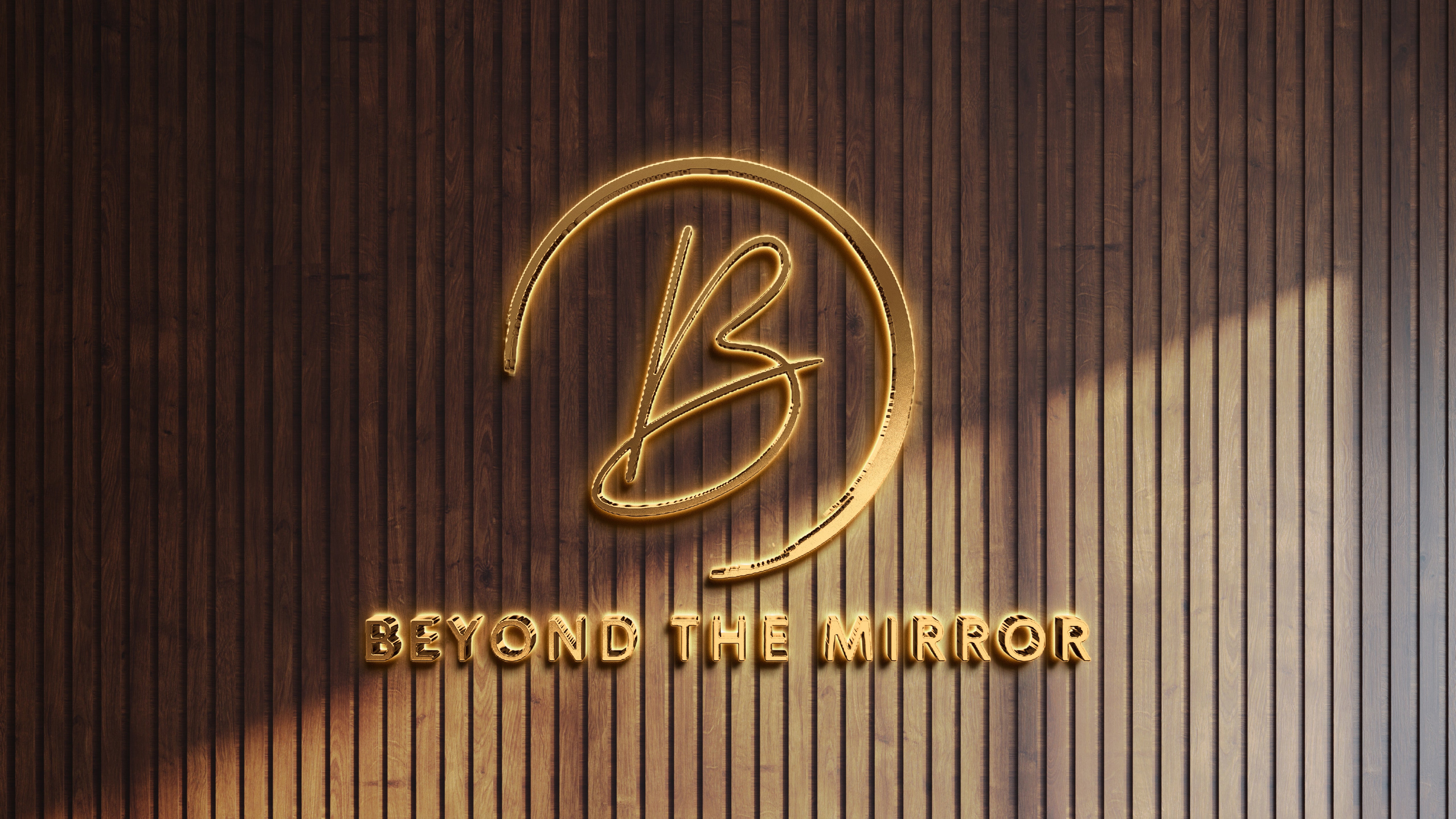 Custom Gold Metal Backlit Sign For Megan