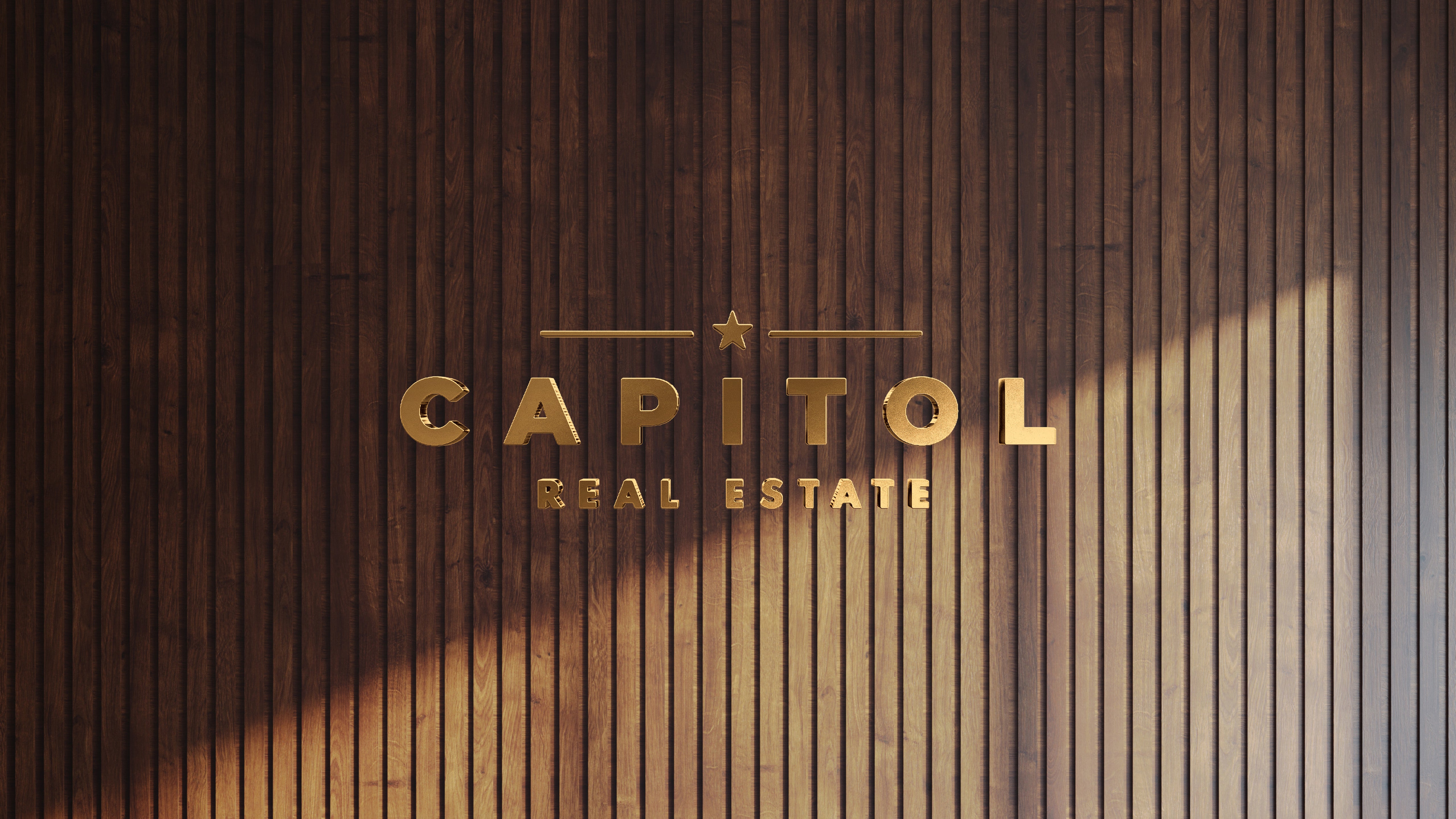 Custom Gold Metal Sign For Mark