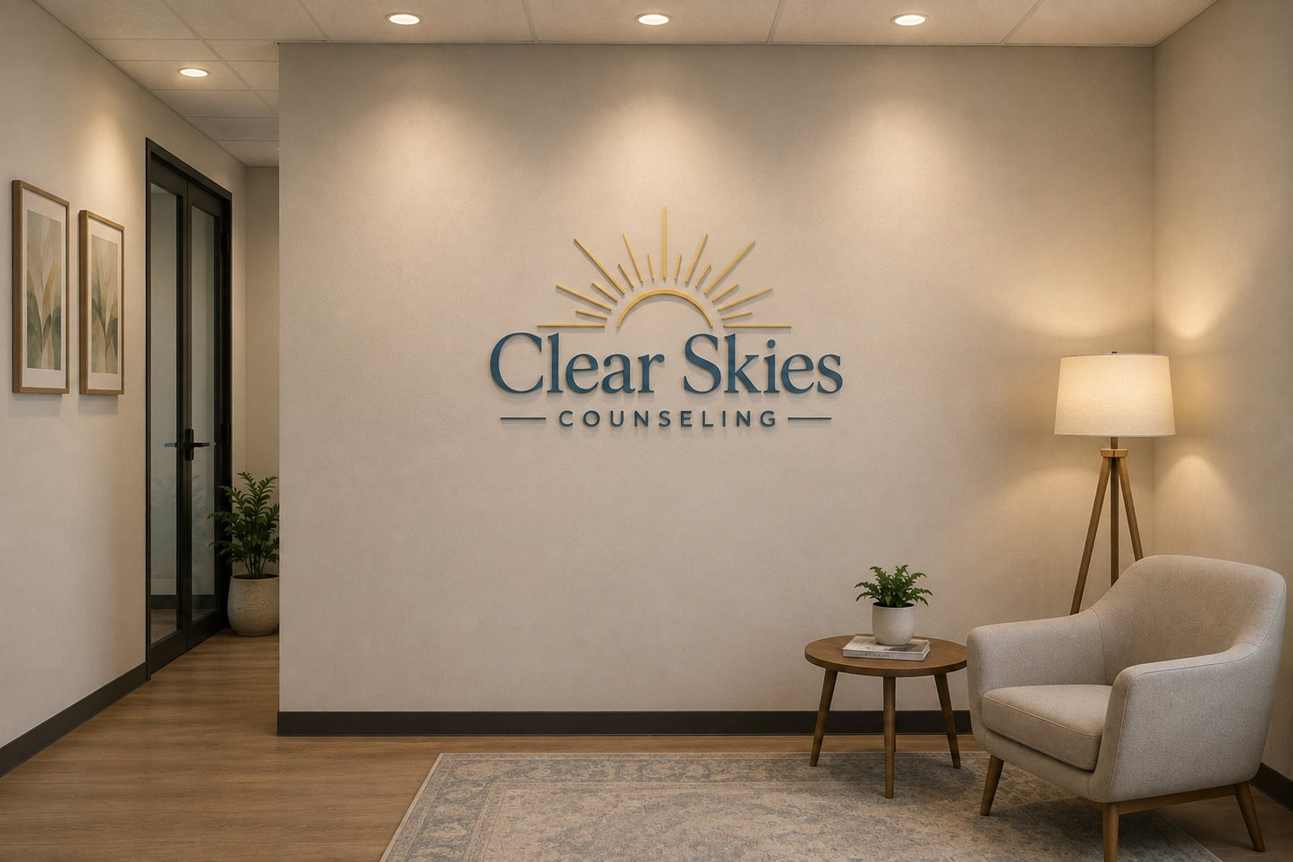 Custom 3D Metal Nonlit Sign For Aimee Kauffman