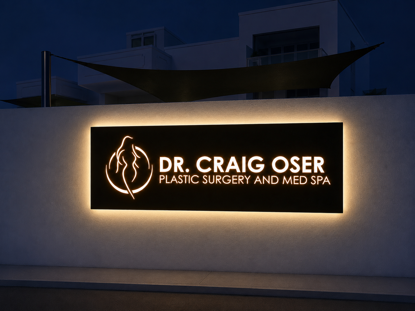 Custom Acrylic Face With Metal Sides Lightbox With Backlit Sign For Craig Oser