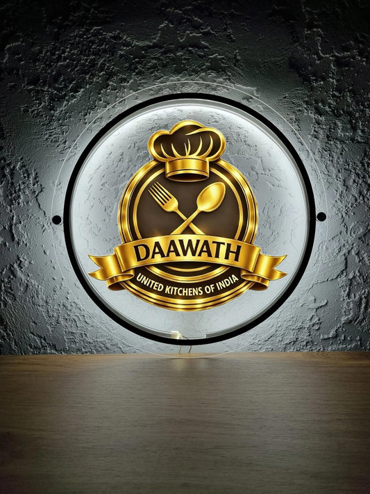 Custom Acrylic Backlit Sign For Raj