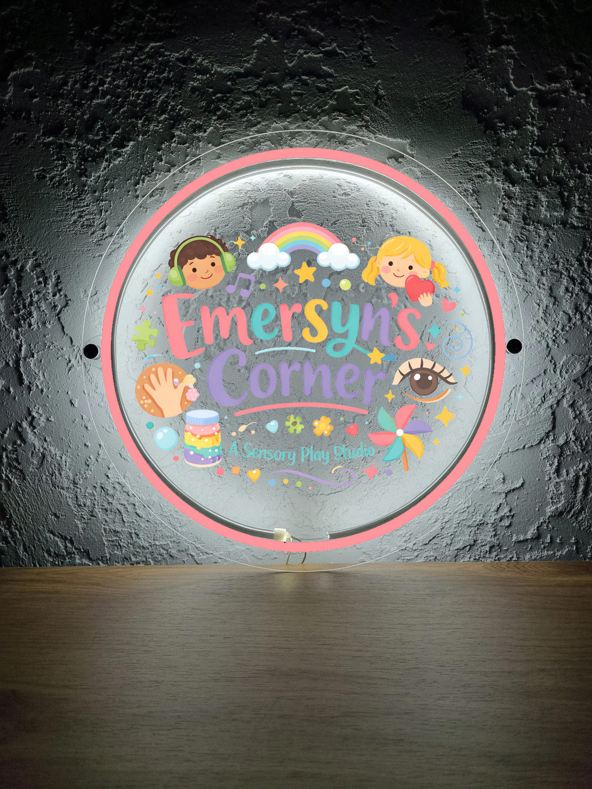Custom Acrylic Backlit Sign For Natalie