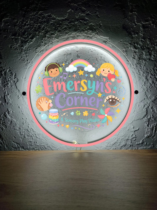Custom Acrylic Backlit Sign For Natalie