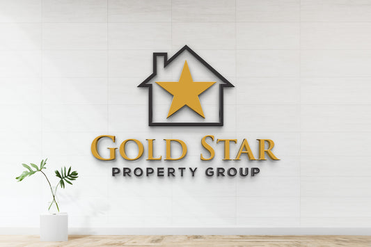 Custom Acrylic 5mm Sign for Gold Star Property Group
