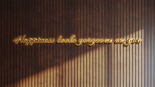 Custom Gold Metal Backlit Sign For Minh
