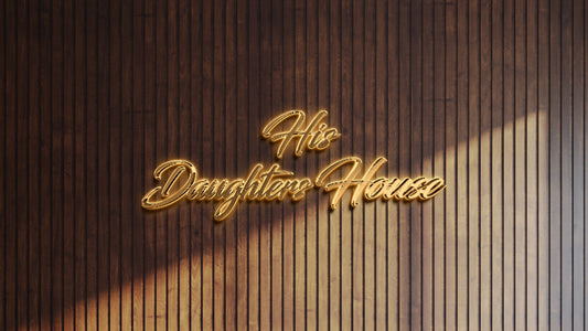 Custom Gold Metal Backlit Sign For Damian