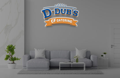 D DUB's backlit sign, main view for custom commercial branding, main view by Volt Signs