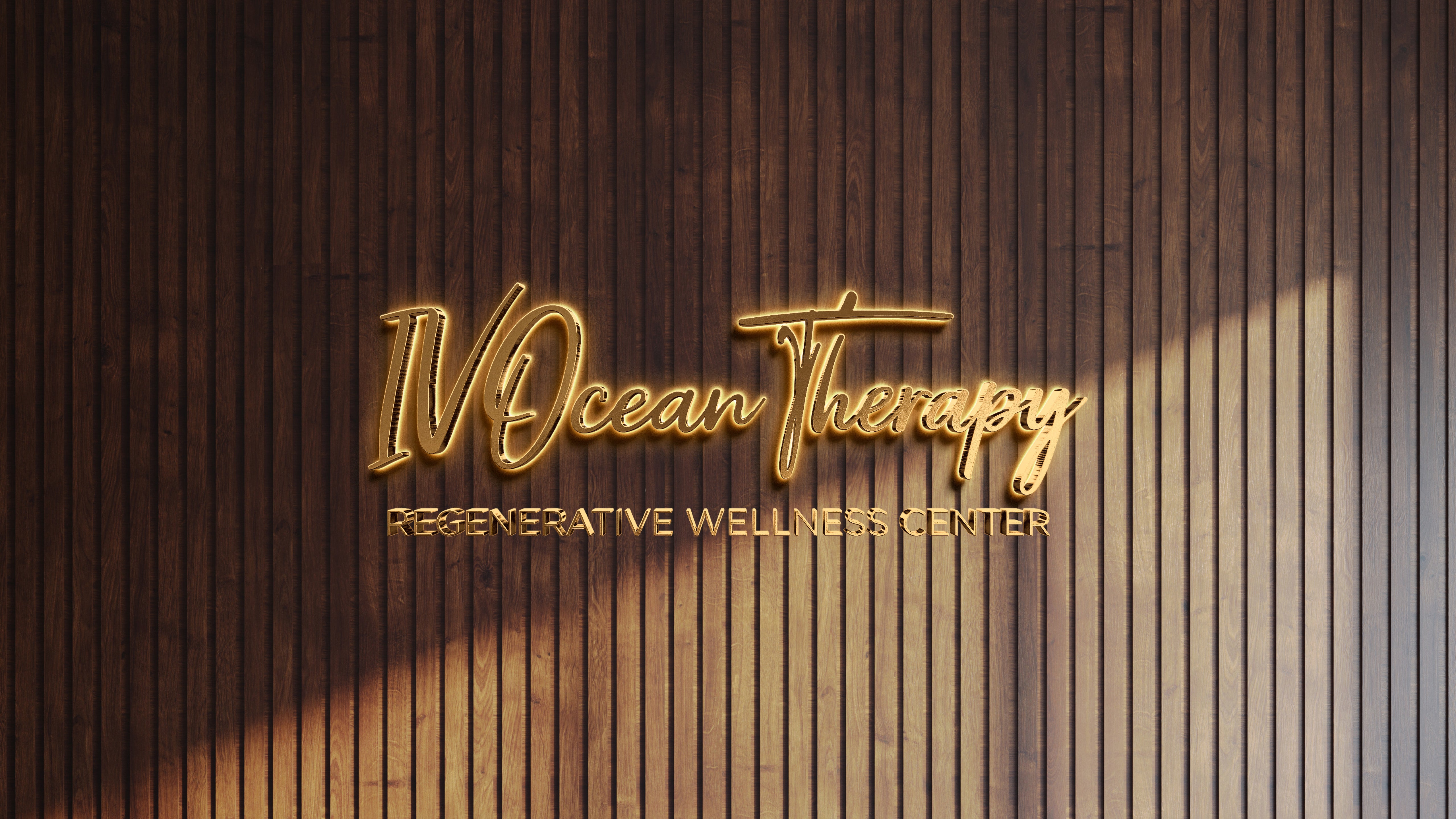 Custom Gold Metal Backlit Sign For Laura