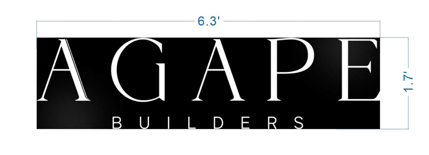 Custom Metal Backlit Sign For Agape Builders