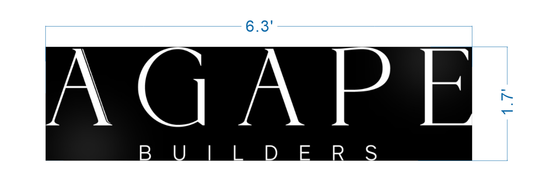 Custom Metal Backlit Sign For Agape Builders