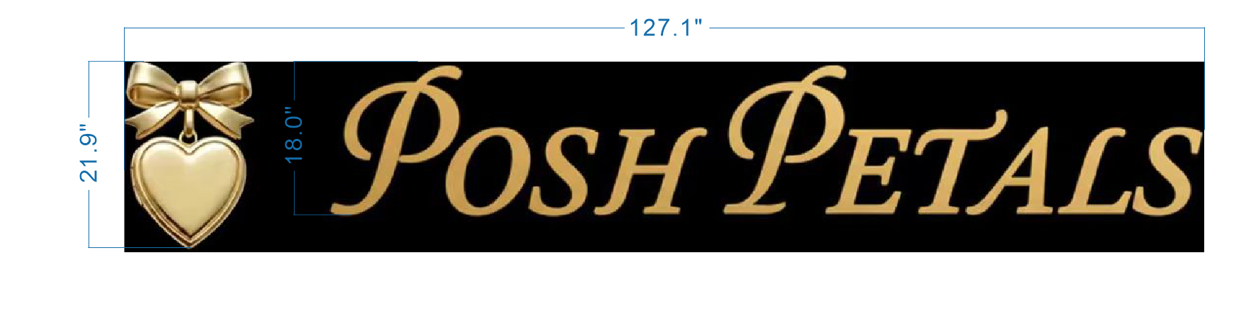 Gold Metal Backlit Sign For Vaishali