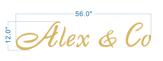 Custom Gold Metal Backlit Sign For Alex