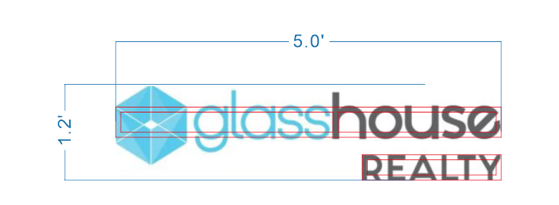 Custom Acrylic Sign With Raceway Upgrade - Glass Door Realty