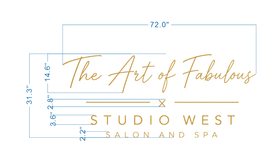 Custom Gold Metal Sign For Nicolle