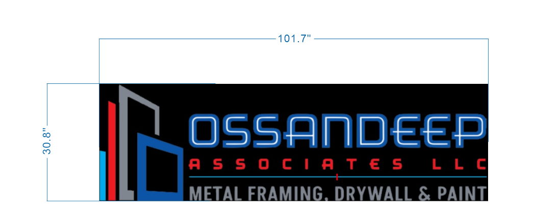 Four Custom Sign For Ossandeep Associates LLC - Melissa Loza