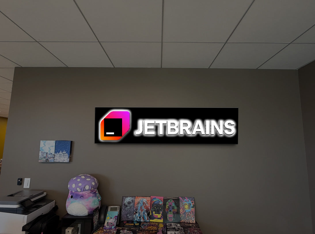 Custom Backlit Sign For JETBRAINS - Reanne Egan