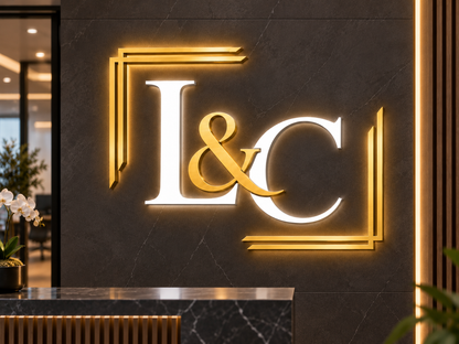 Custom 3D Metal Backlit Sign For NAOMI HAYYIM - Volt Signs
