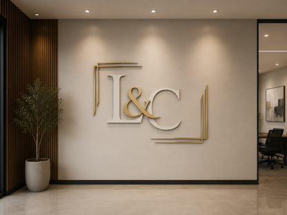 Custom 3D Metal Nonlit Sign For NAOMI HAYYIM