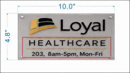 Custom 1 mm Metal Cut Logo with Acrylic Plate Sign For Kristoffer Drone
