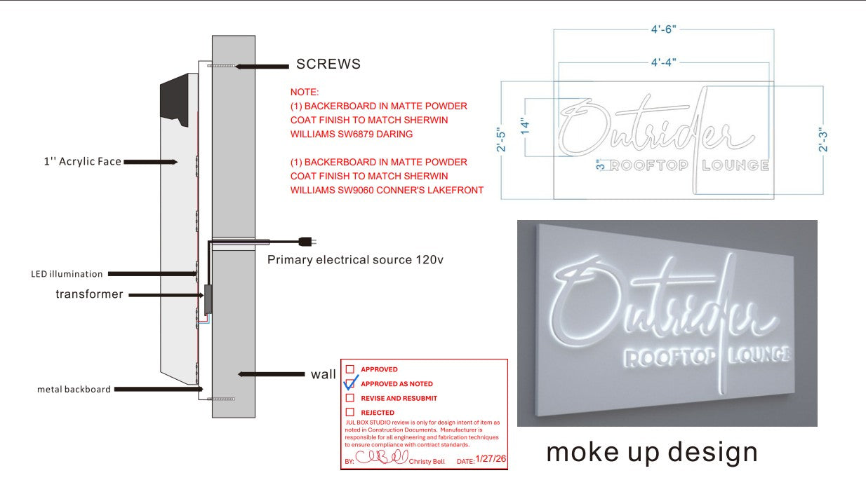 Custom Sign For Inn Vision Hospitality - Remaining 75% Payment