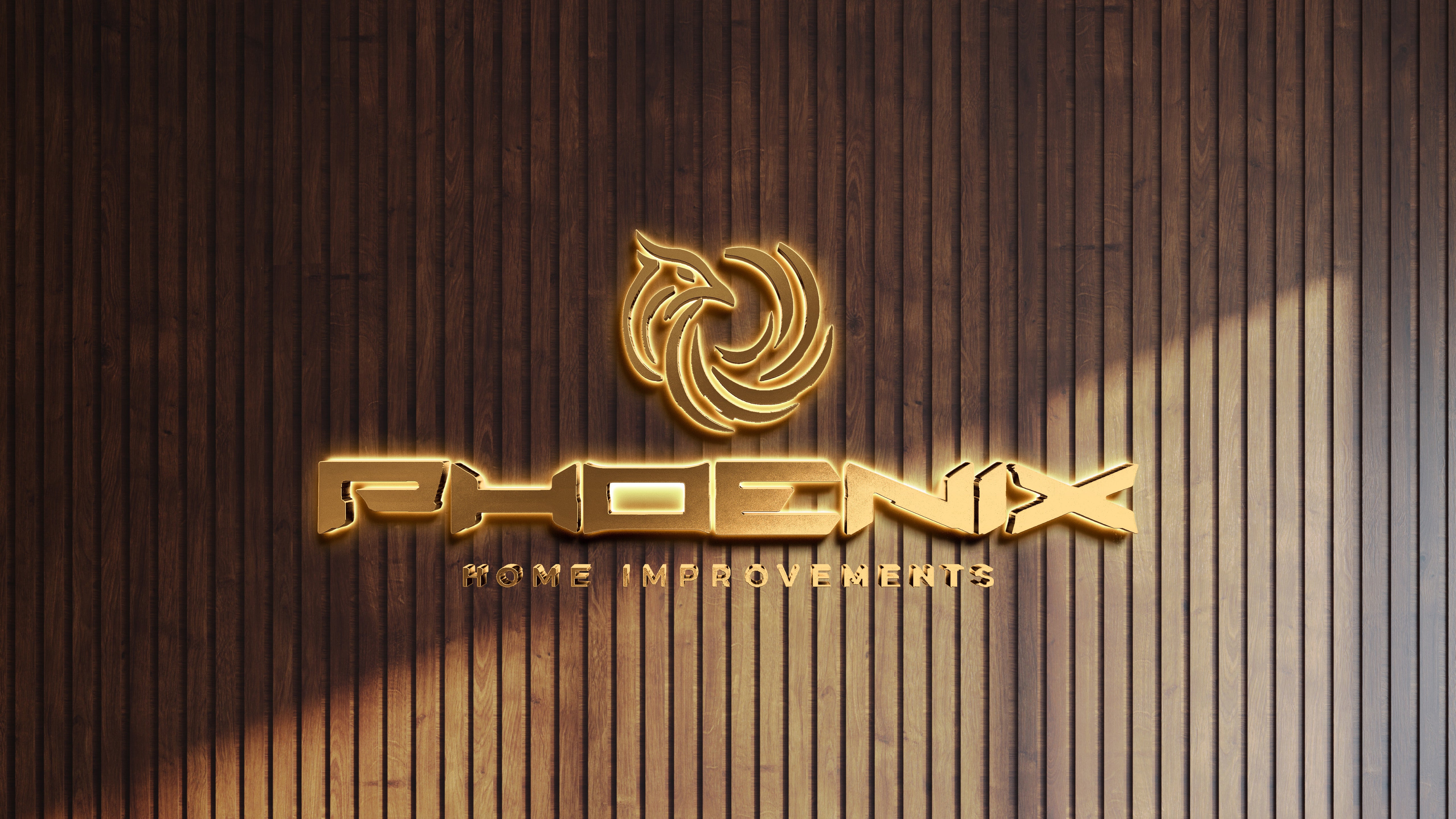 Custom Gold Metal Backlit Sign For Valter