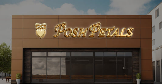 Gold Metal Backlit Sign For Vaishali