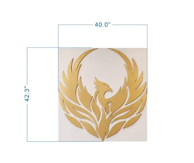 Phoenix custom business sign size drawing with layout dimensions for fabrication, size drawing for Phoenix