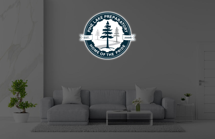 Custom Round Acrylic Backlit Sign For Katherine