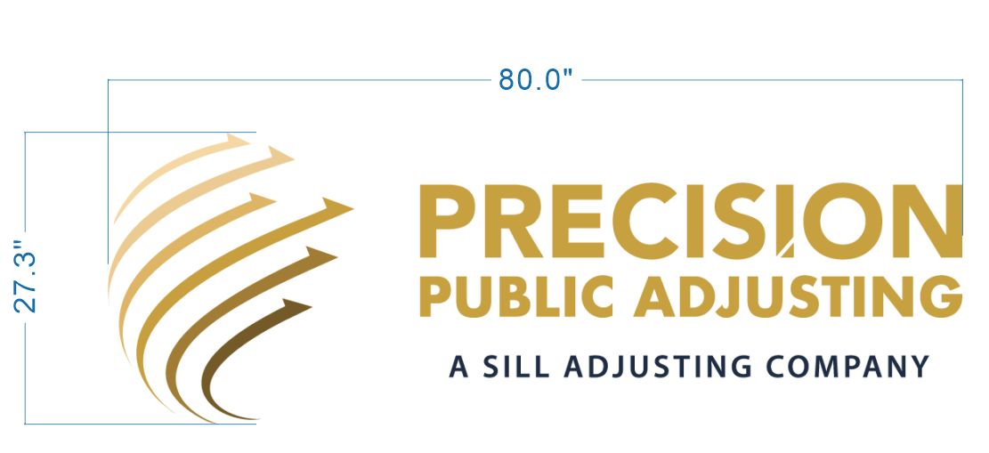 Custom Indoor Sign With Installation For Precision Public Adjusting - Ericka Hartzell